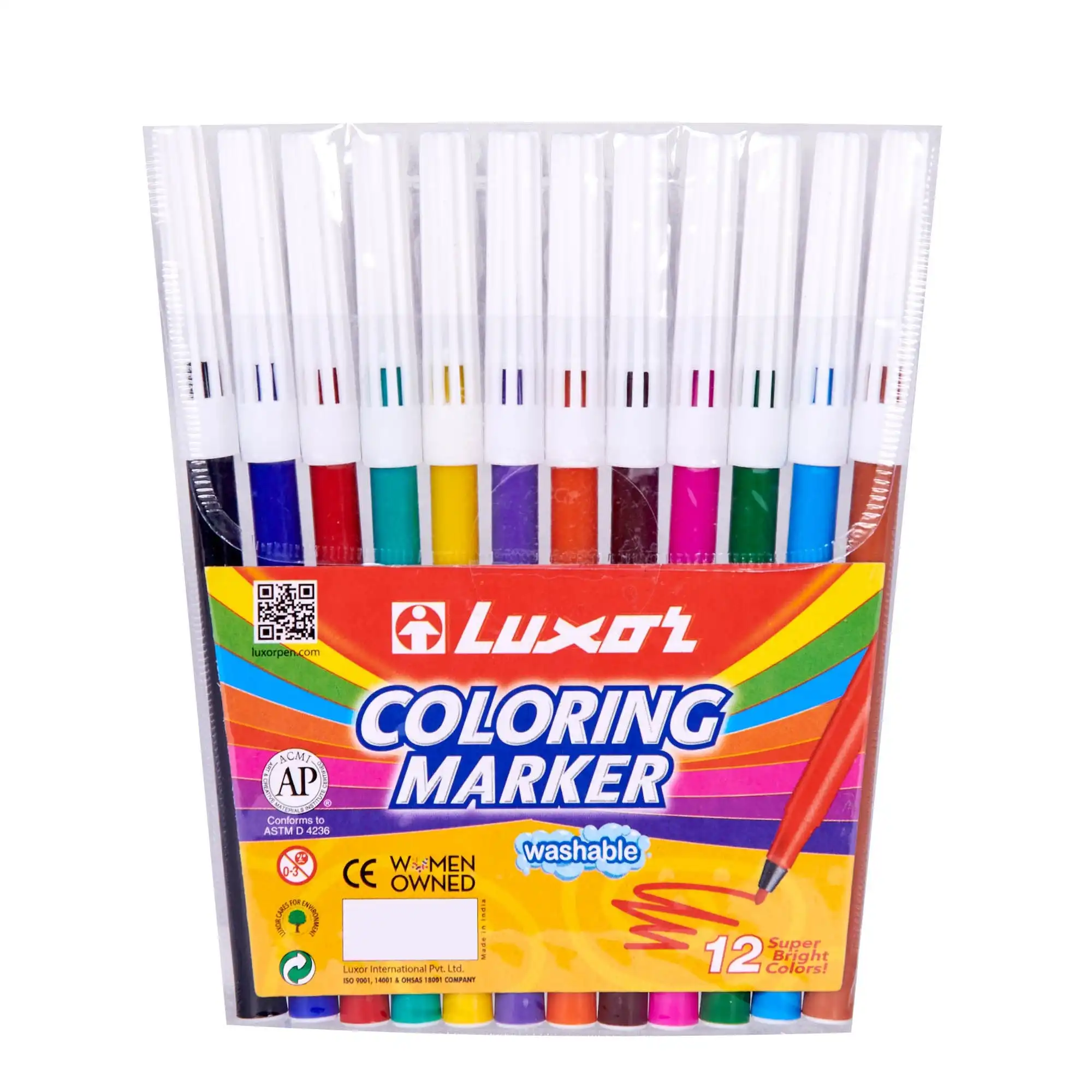 Luxor Coloring Markers, 12pk