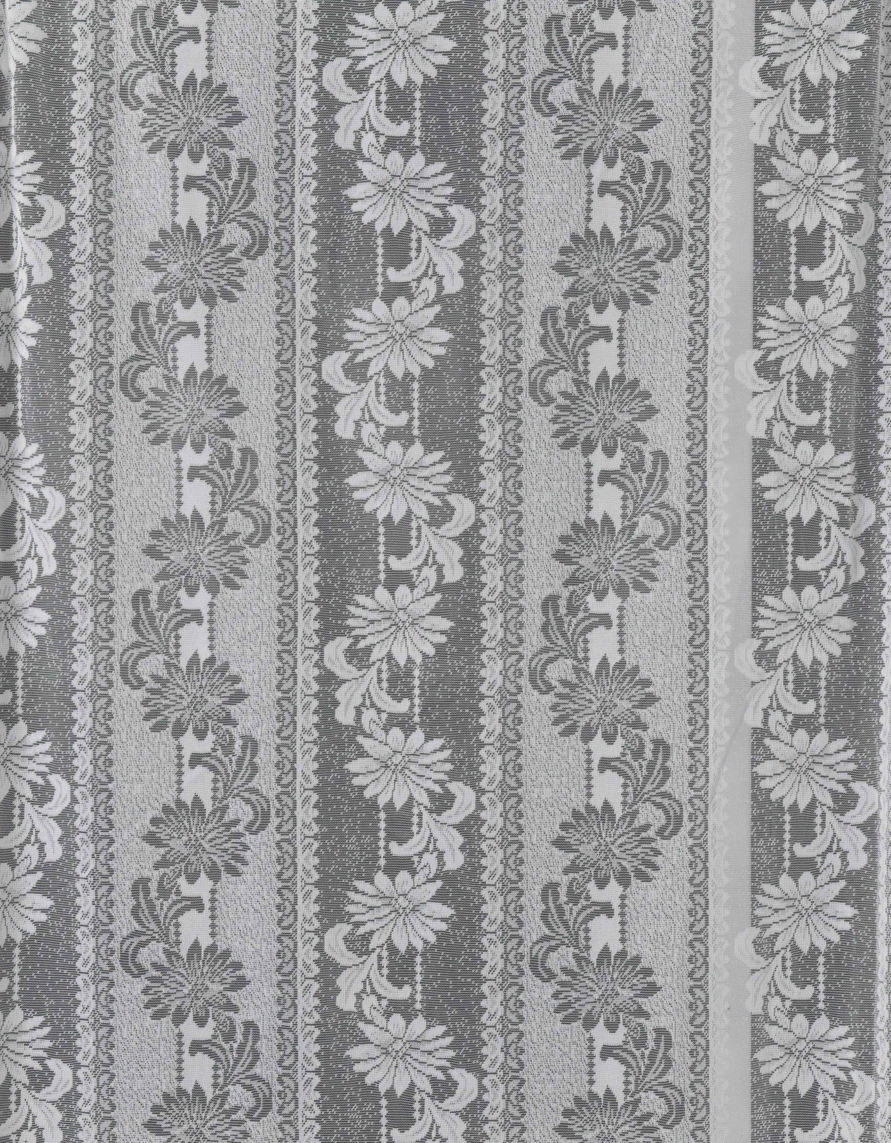 Vida Lace Curtain Pack, White- 213cm Drop