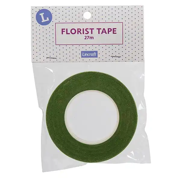 Lincraft Florist Tape, Light Green- 27m