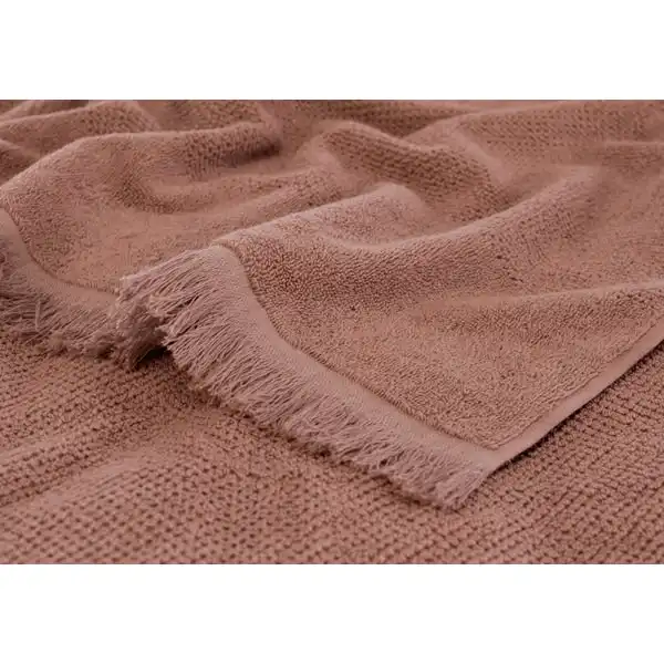 Algodon Bays Collection Jacquard Bath Towel, Rose- 70cmx140cm