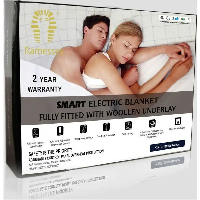 Ramesses Fitted Electric Blanket Wool Underlay