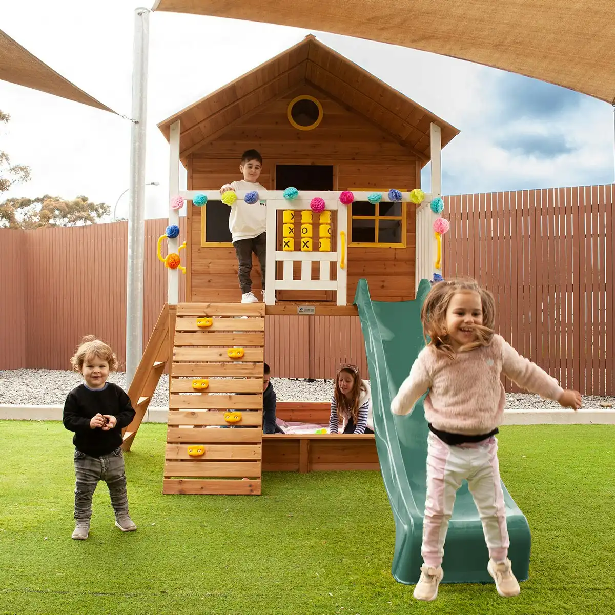 Lifespan Kids Warrigal Cubby House with Green Slide