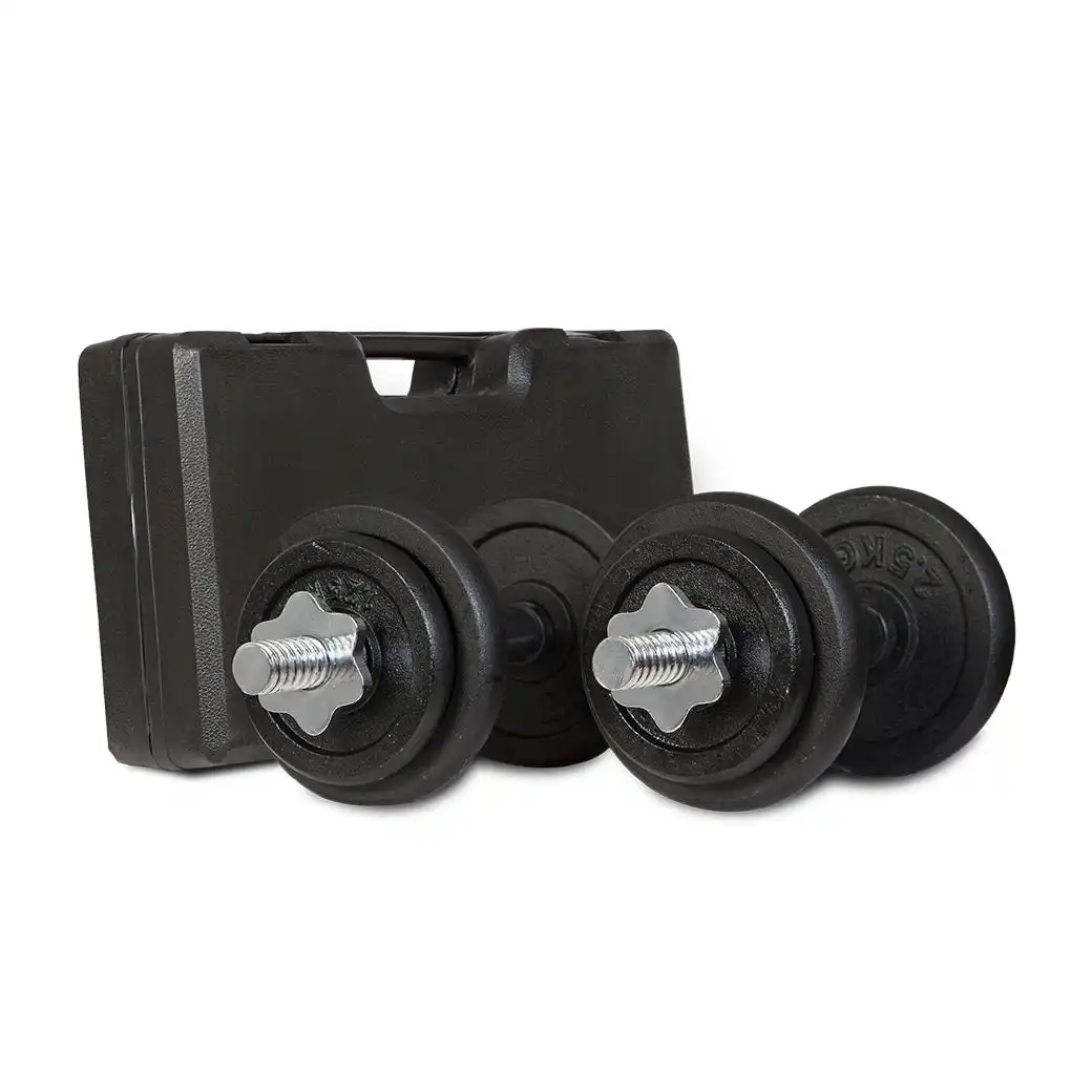 Cortex 20kg Cast Iron Dumbbell Set with Case