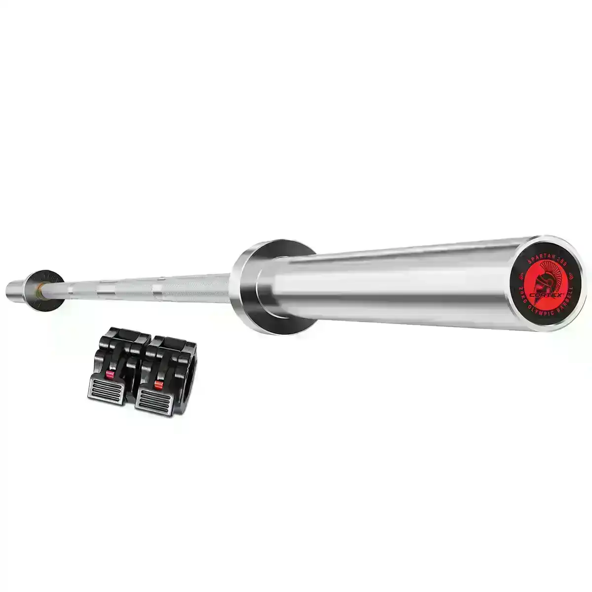 Cortex SPARTAN205 7ft 20kg Olympic Barbell (Hard Chrome) with Lockjaw Collars