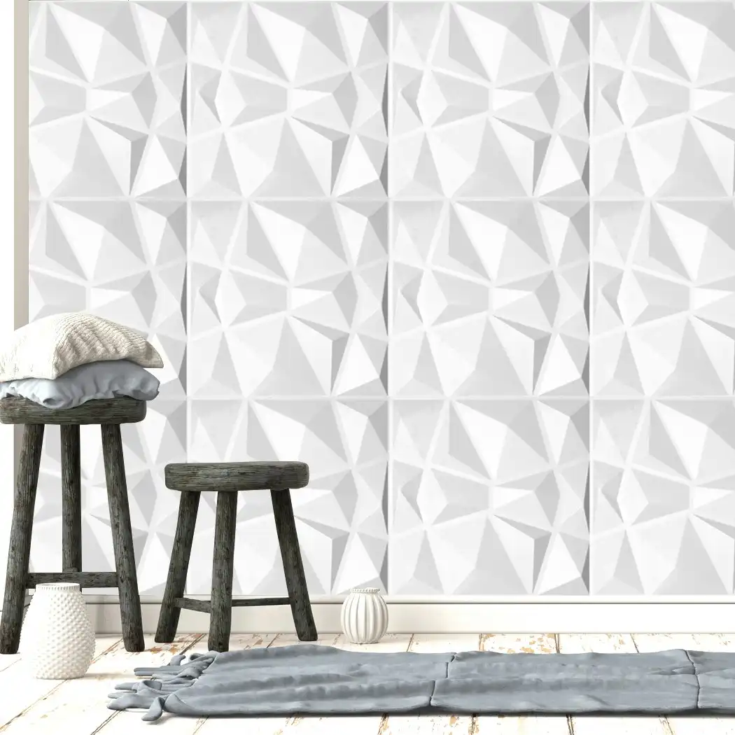 Traderight Group  12Pcs 3D Wall Paper Panel Brick Eco-friendly DIY Home Background Decor 50x50cm