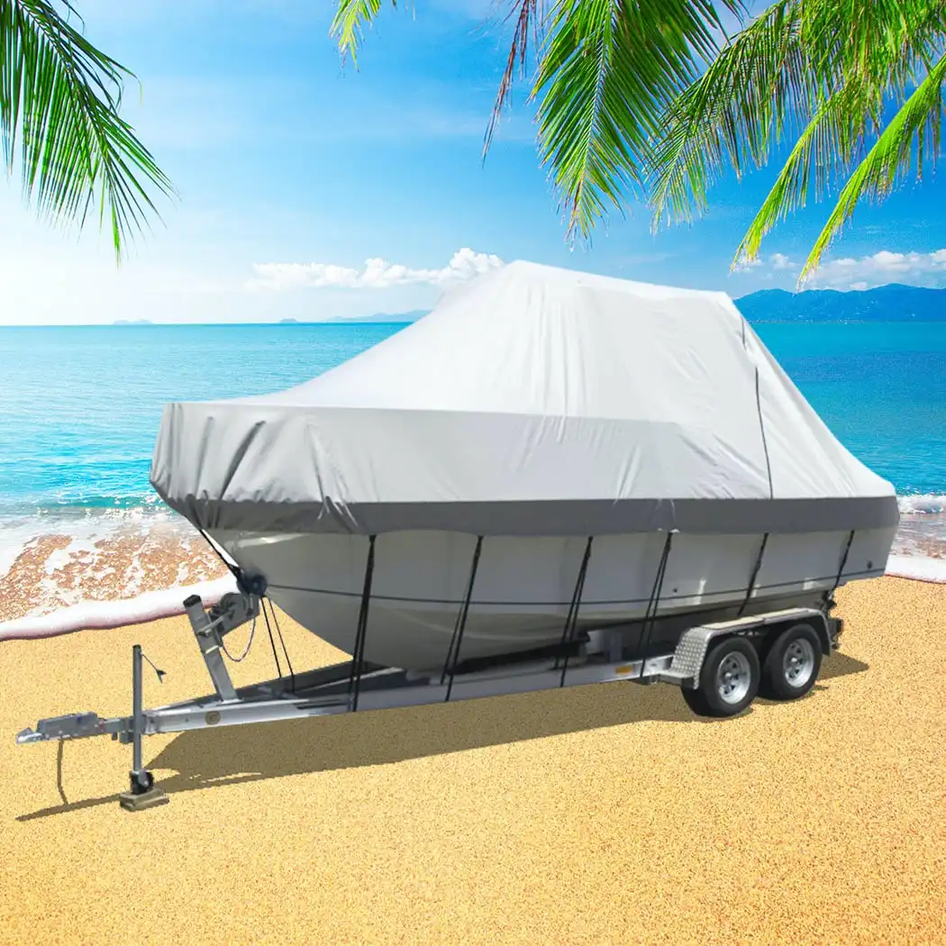 Traderight Group  Boat Cover 17FT-19FT Jumbo Trailerable Weatherproof 600D Marine Grade With Bag
