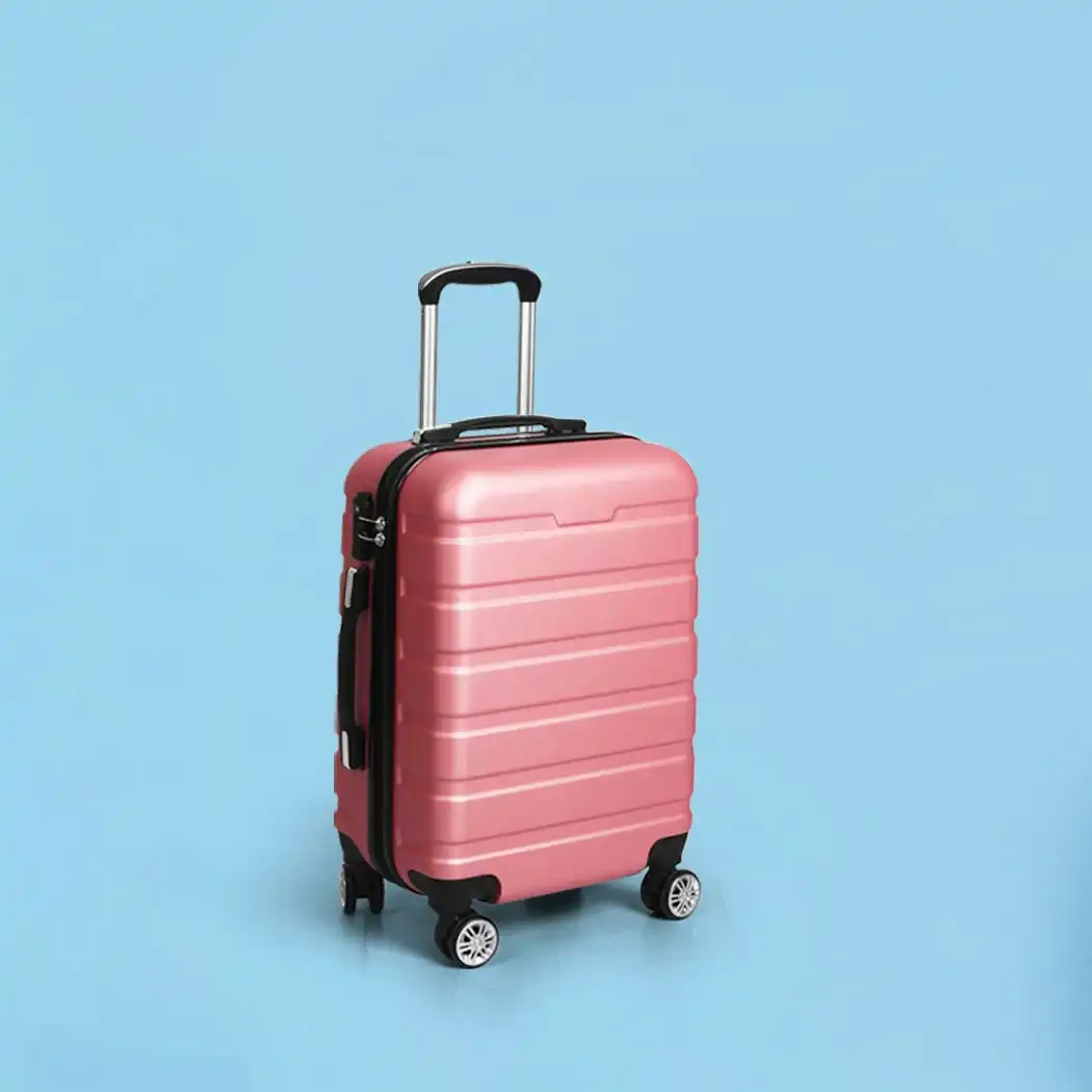 Slimbridge 20" Carry On Luggage Case Suitcase Travel TSA Hard Shell Rose Gold