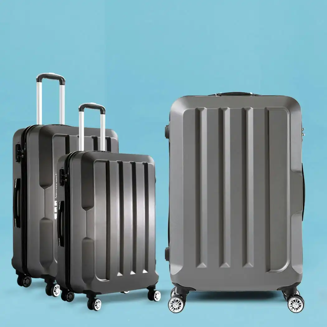 Slimbridge 20"24"28" 3PC Luggage Sets Suitcase Set Travel Carry On TSA Case Grey