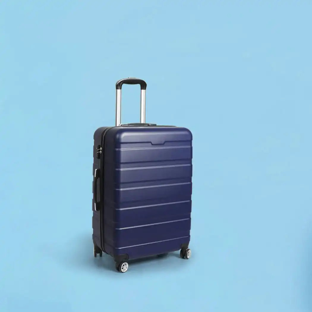 Slimbridge 20" Carry On Luggage Case Suitcase Travel TSA Lock Hard Shell Navy