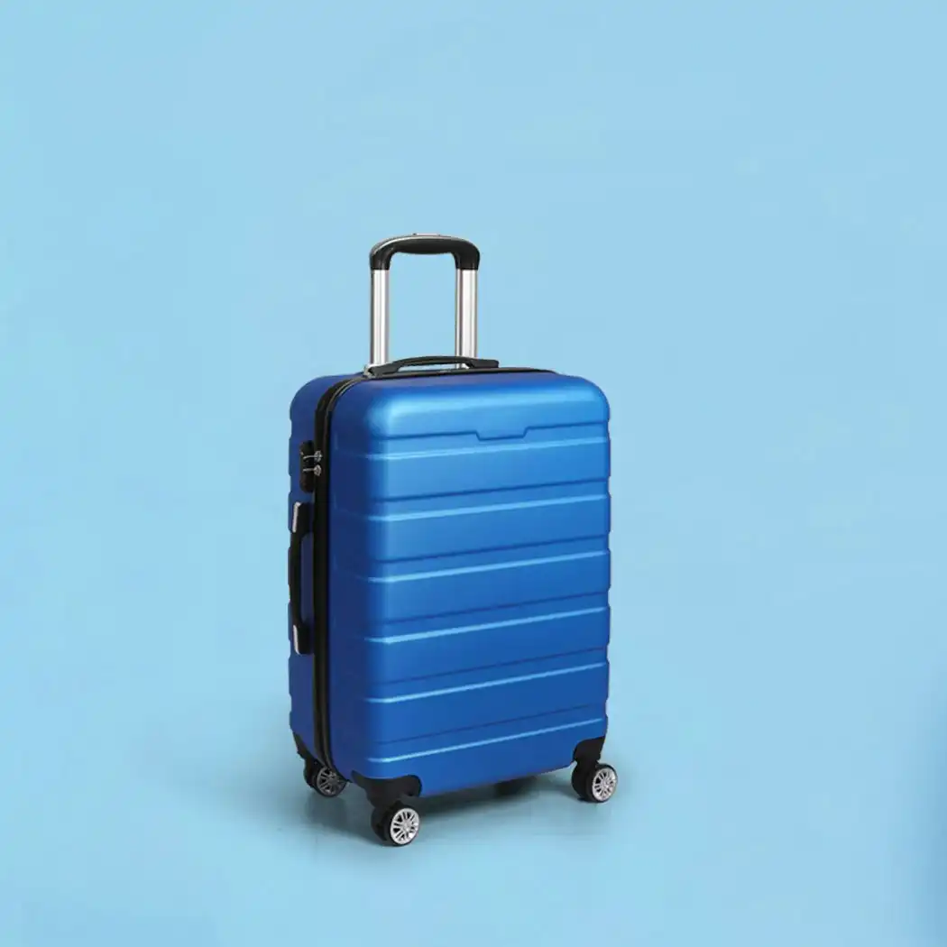 Slimbridge 20" Carry On Luggage Case Suitcase Travel TSA Lock Hard Shell Blue