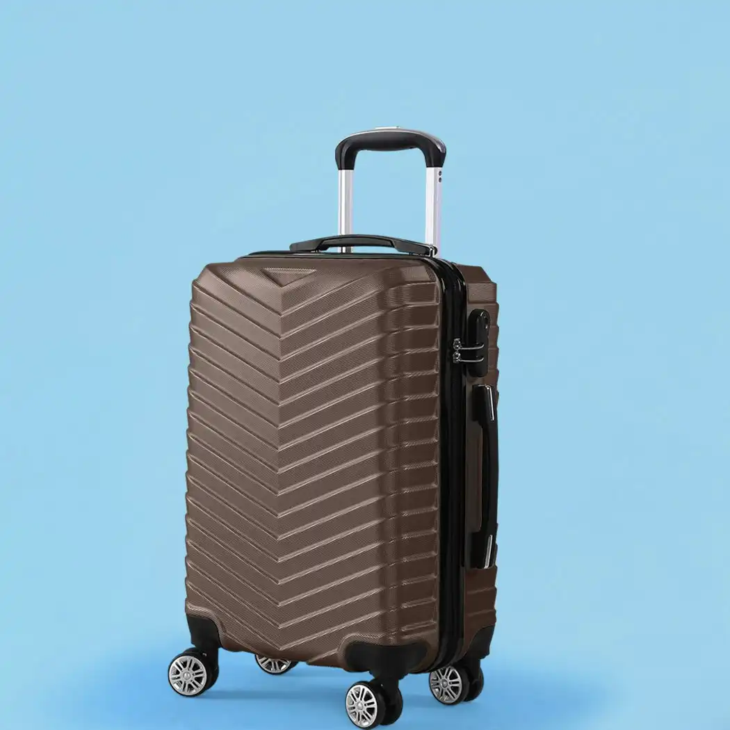 Slimbridge 28" Luggage Suitcase Travel TSA Hard Shell Carry Lightweight Coffee