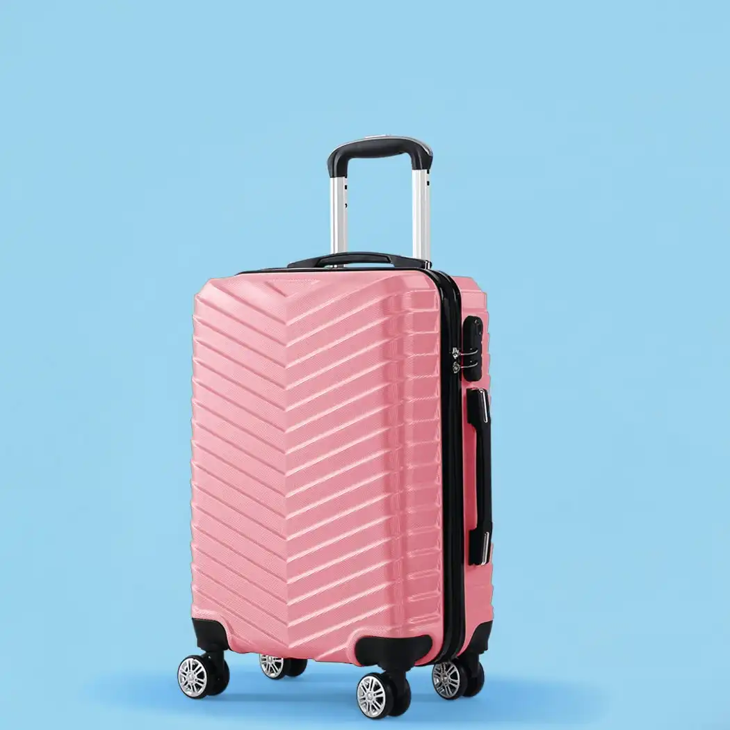 Slimbridge 24 uggage Suitcase Travel TSA Hard Shell Carry Lightweight Rose Gold