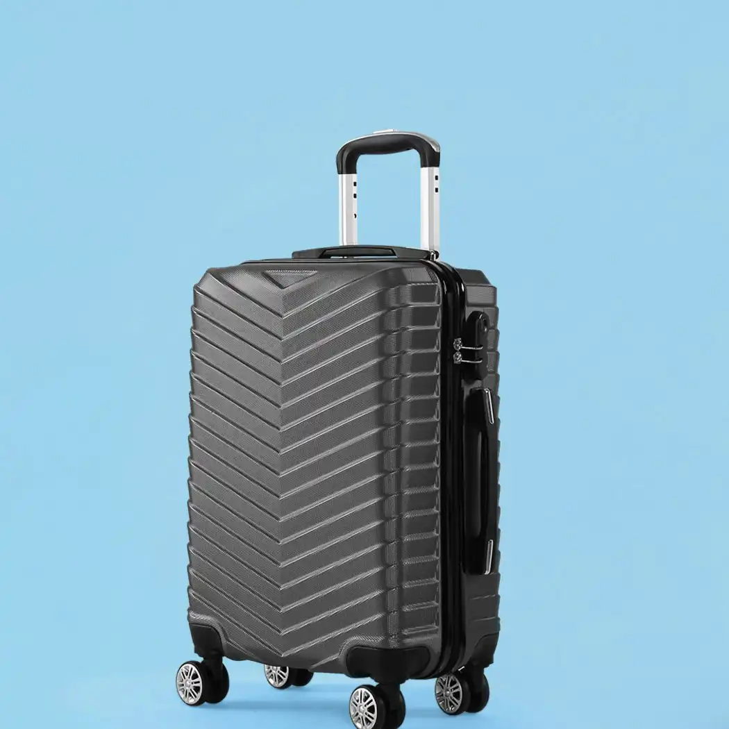 Slimbridge 24" Luggage Suitcase Travel TSA Hard Shell Carry Lightweight Grey