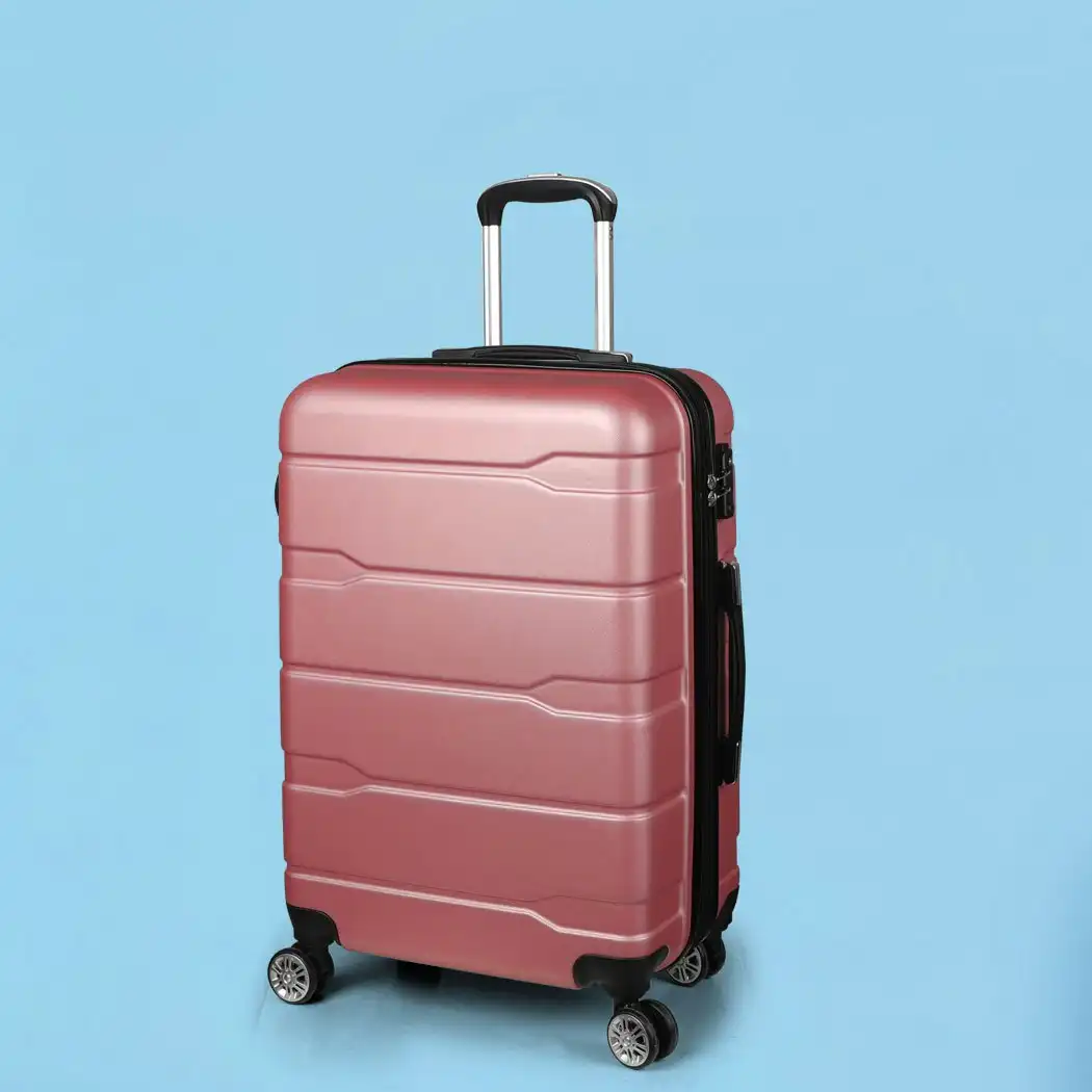 Slimbridge 20" Expandable Luggage Carry On Travel Suitcase Case Hard Rose Gold