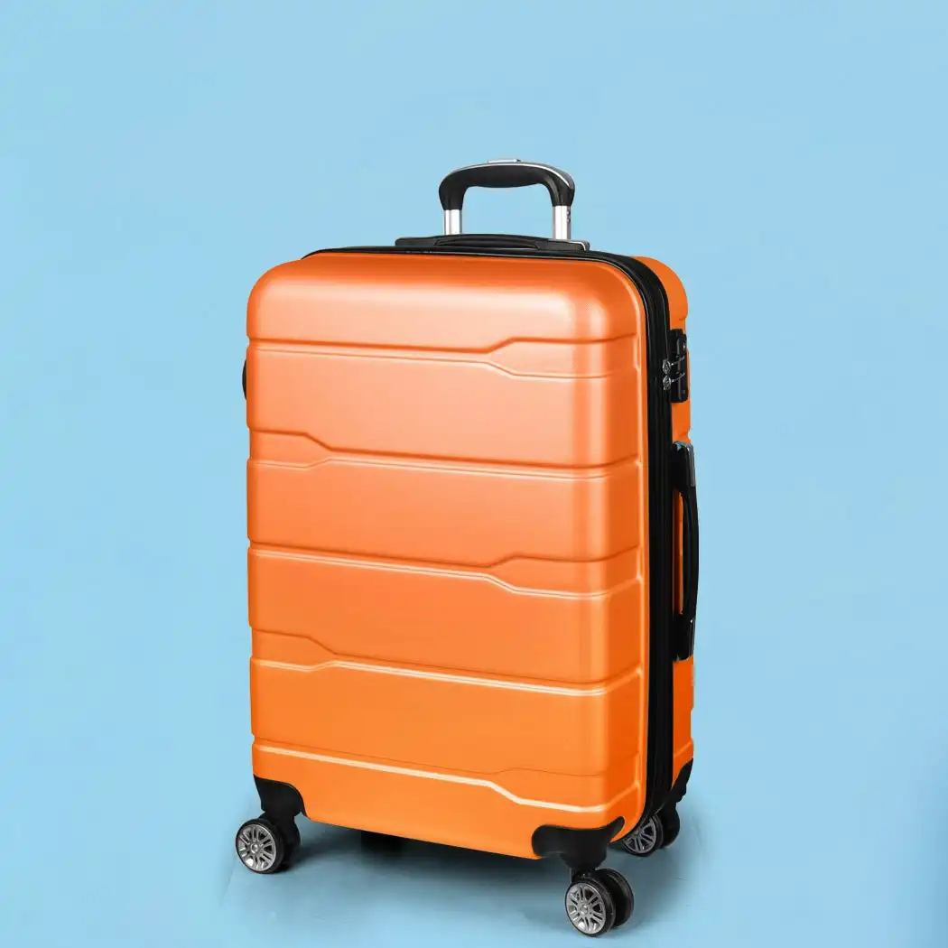 Slimbridge 24" Expandable Luggage Travel Suitcase Case Hard Shell TSA Orange
