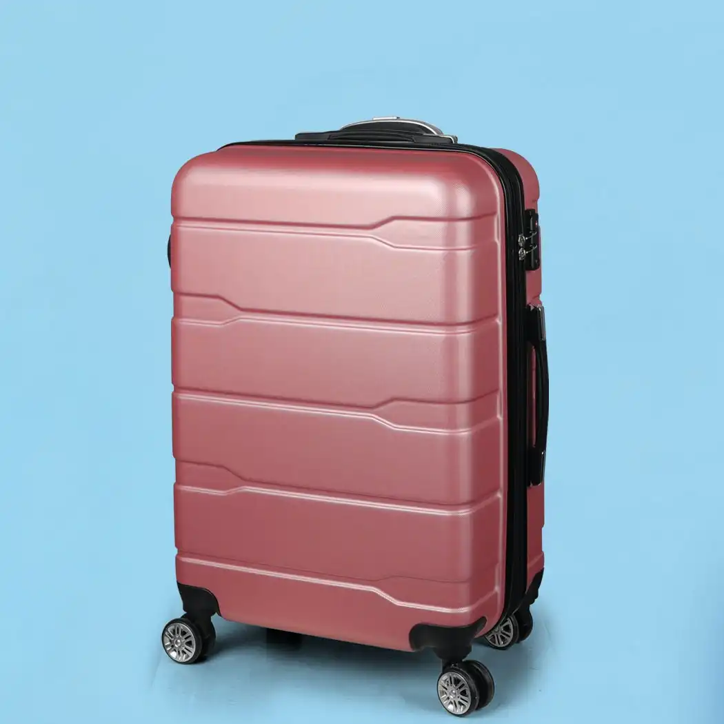 Slimbridge 28" Expandable Luggage Travel Suitcase Case Hard Shell TSA Rose Gold