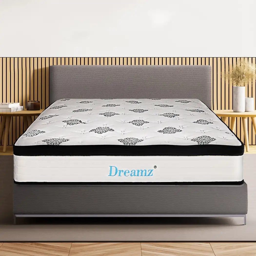 Dreamz Bedding Mattress Spring King Single Premium Bed Top Foam Medium Firm 30CM