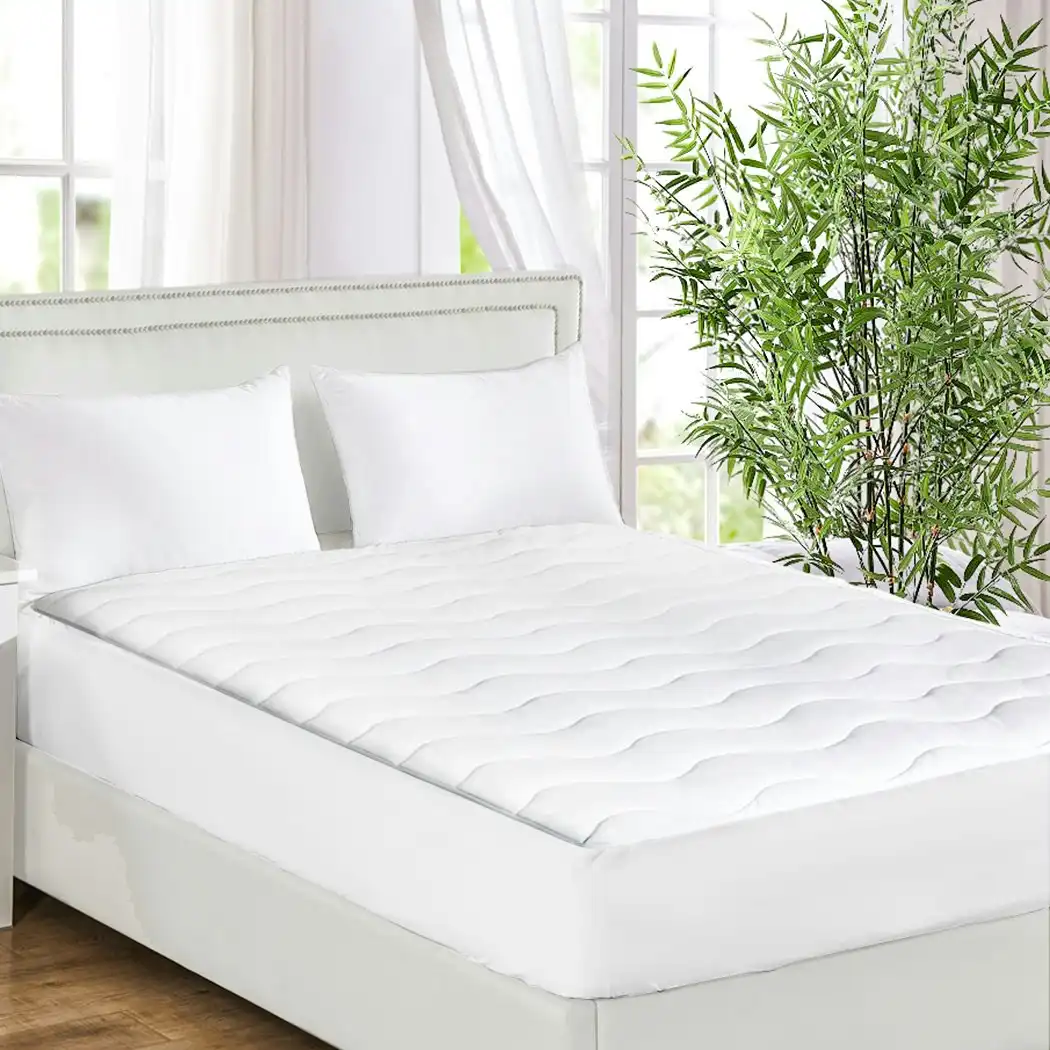 Dreamz Cool Mattress Topper Protector Summer Bed Pillowtop Pad Queen Cover
