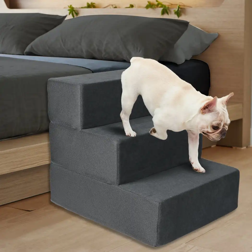 Pawz Multi-steps Dog Ramps For High Bed Stairs Portable Climbing Ladder 3 Steps