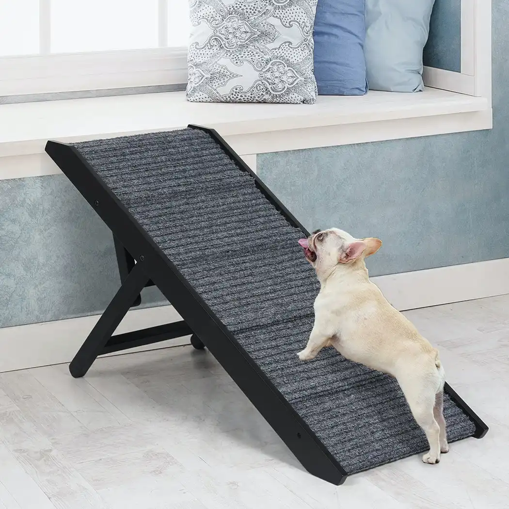 Pawz Dog Ramp Adjustable Height Stair For Bed Sofa Cat Dogs Folding Portable