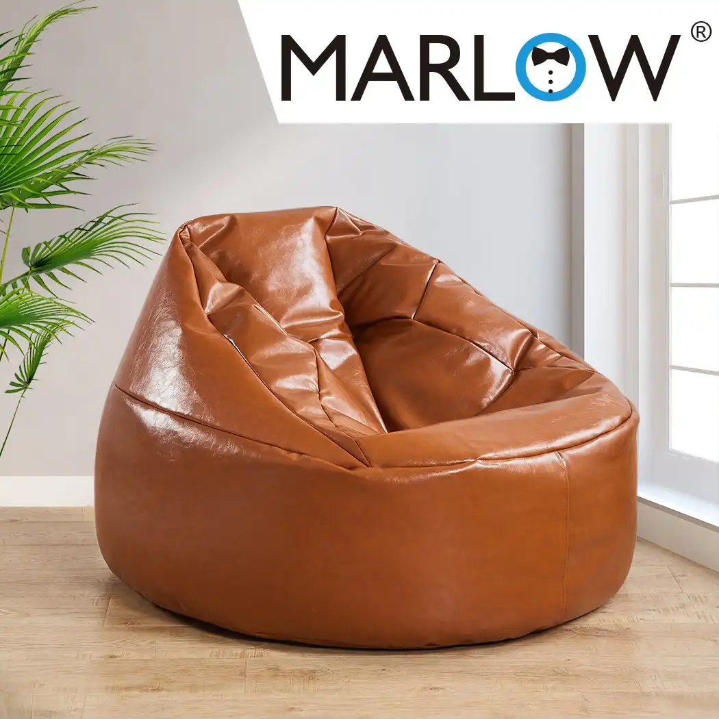Marlow Bean Bag Chair Cover PU Couch Indoor Home Gaming Loungue Seat Lazy Sofa