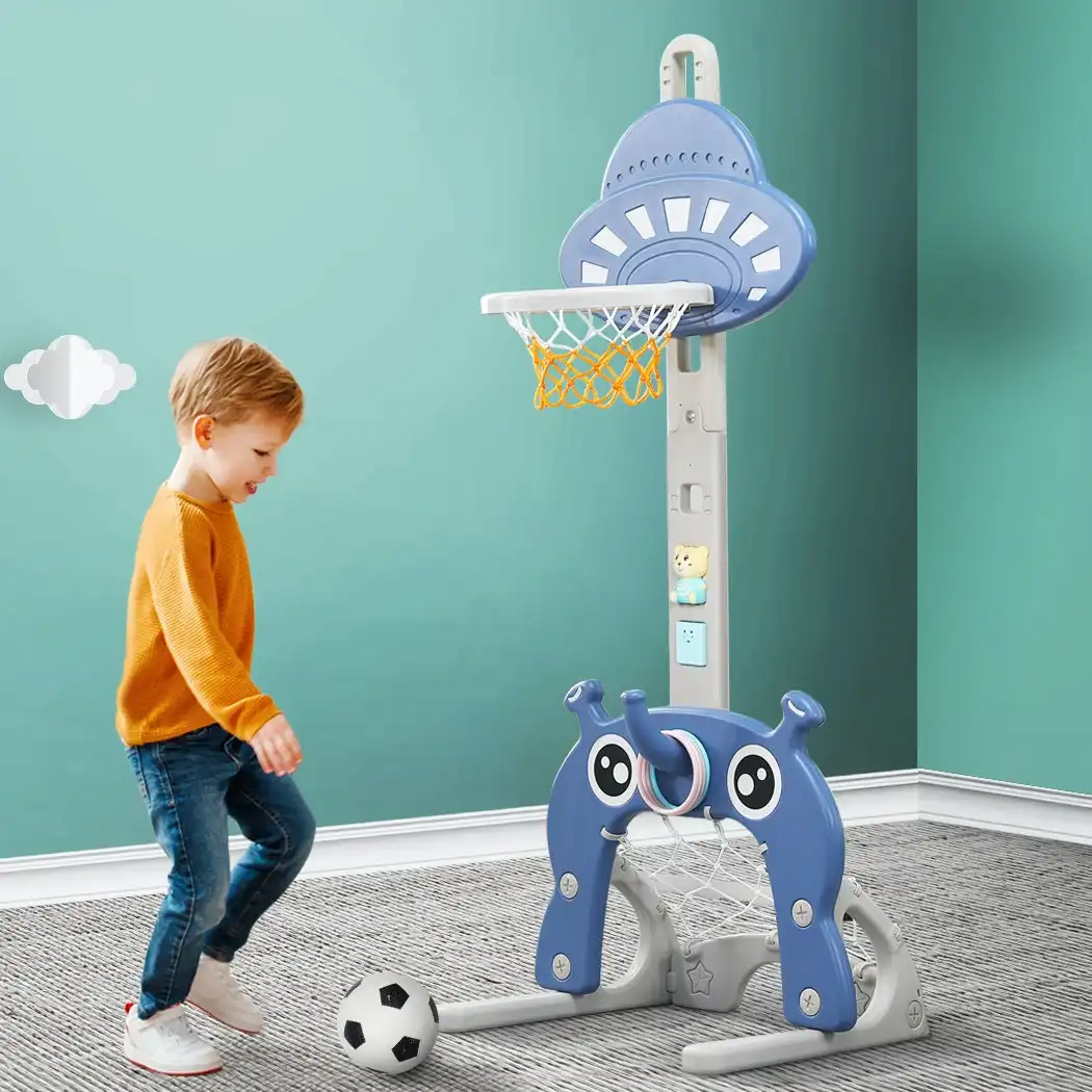 BoPeep Kids Basketball Hoop Set Stand Sports Gift Toys 5-in-1 Adjustable Height