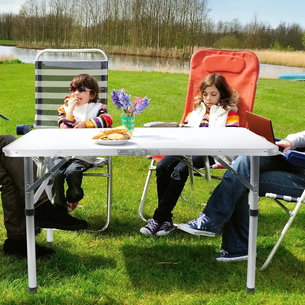 Levede Folding Camping Table Aluminium Portable Picnic Outdoor Foldable 120CM