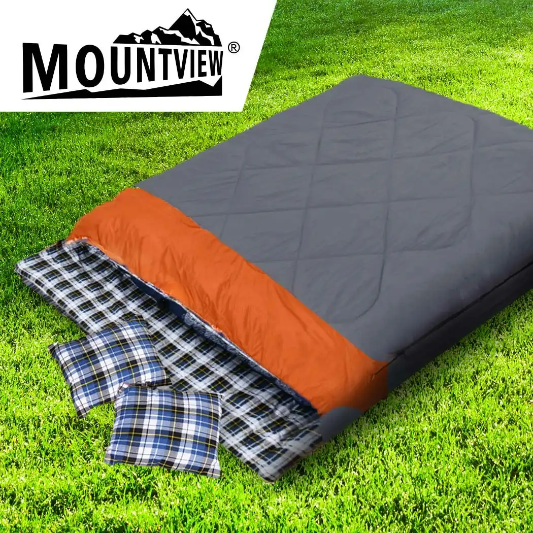 Mountview Double Sleeping Bag Bags Outdoor Camping Hiking Pillow -10â„ƒ Thermal