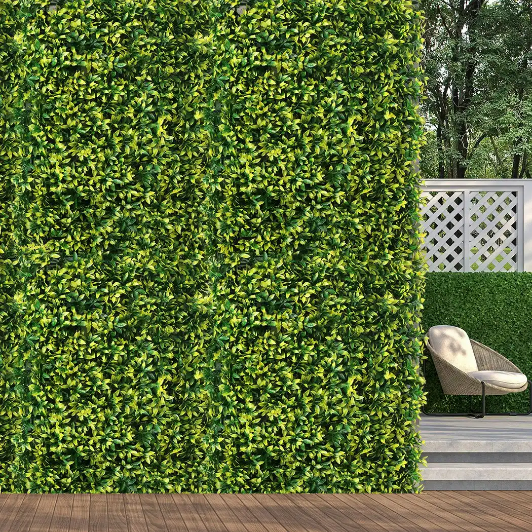 Marlow Artificial Boxwood Hedge Fence Fake Vertical Garden Green Outdoor x10