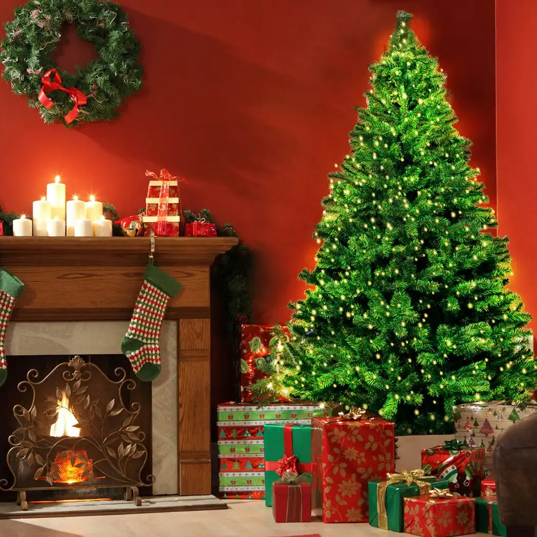 Santaco Christmas Tree 1.8M 6Ft LED Fairy Lights Xmas Home Garden Decorations