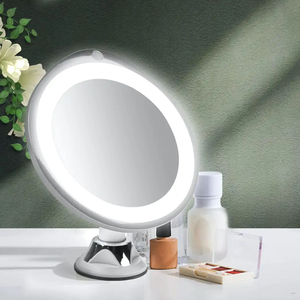 Traderight Group  10x Magnifying Makeup LED Mirror 360° Rotation Wall Cosmetic Bathroom Mirrors