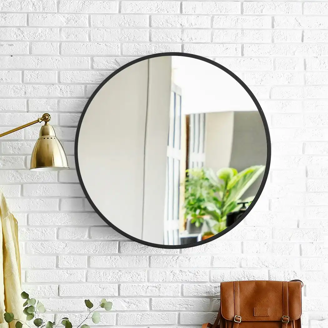 Traderight Group  Wall Mirror Round Shaped Bathroom Makeup Mirrors Smooth Edge 60CM