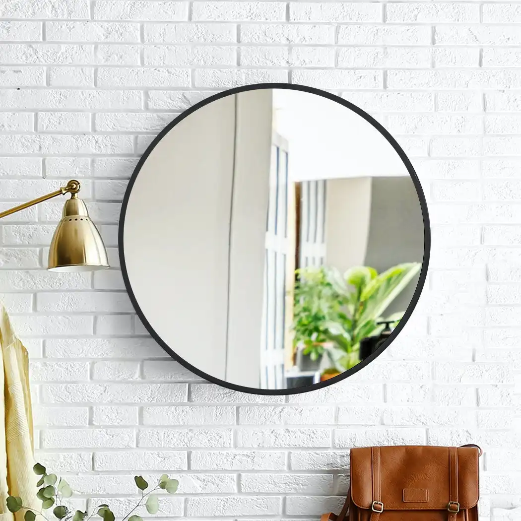 Traderight Group  Wall Mirror Round Shaped Bathroom Makeup Mirrors Smooth Edge 50CM