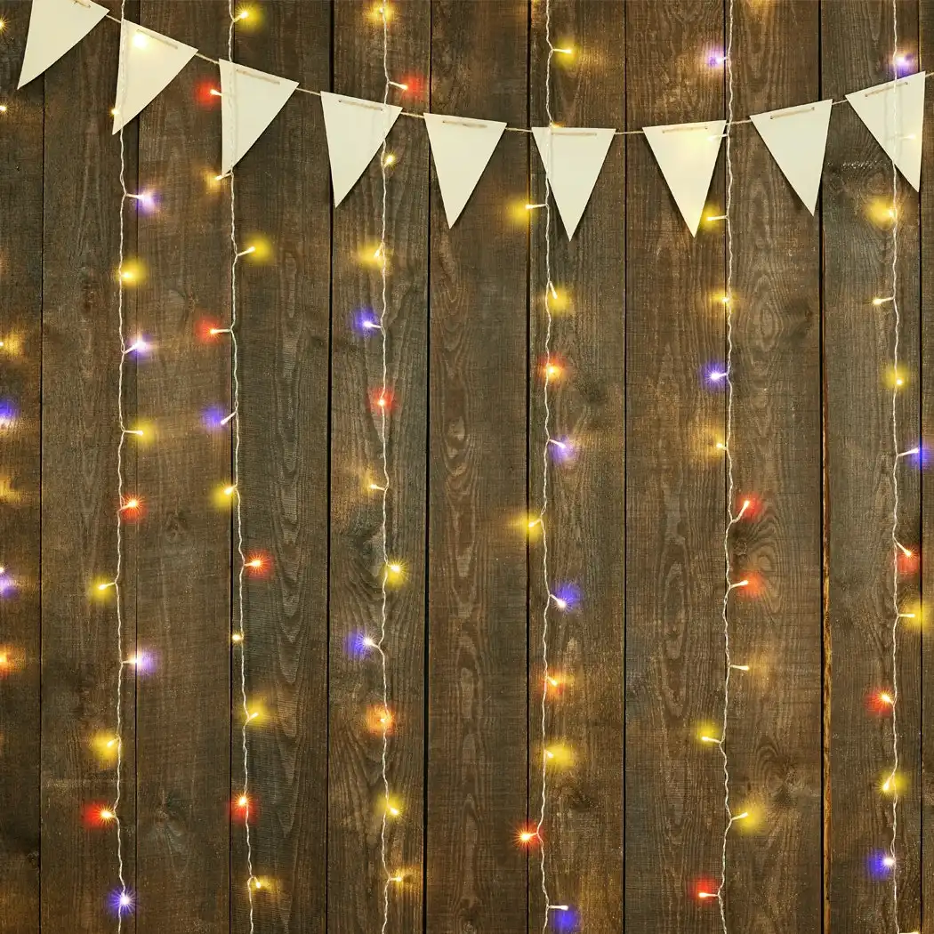 Emitto 3*2M LED Curtain Fairy Lights Wedding Indoor Outdoor Garden Party Decor