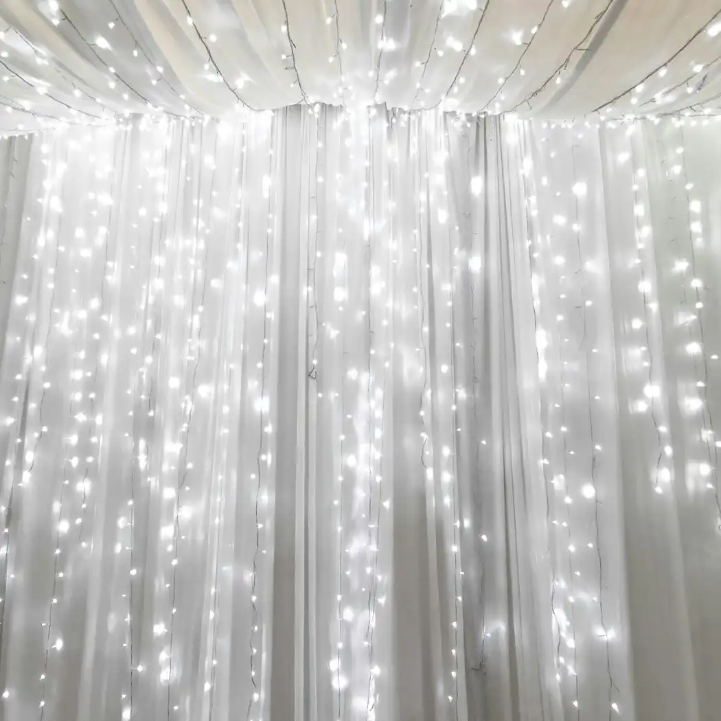 Emitto LED Curtain Fairy Lights Wedding Indoor Outdoor Garden Party Decor 3*2M