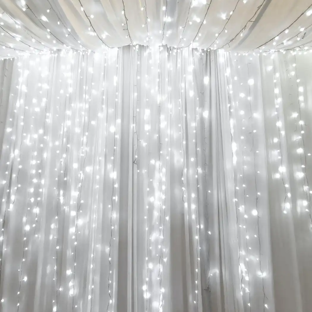 Emitto LED Curtain Fairy Lights Wedding Indoor Outdoor Garden Party Decor 3*3M