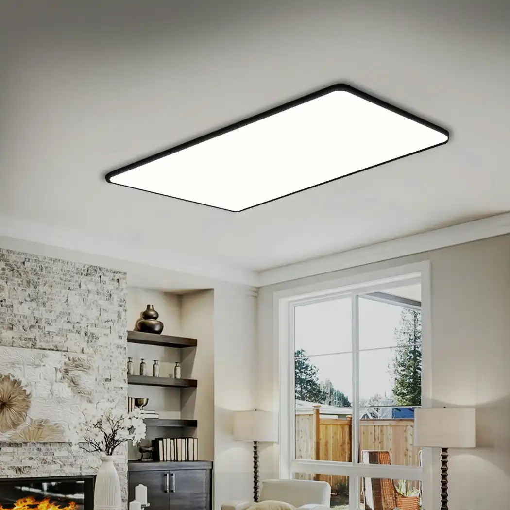 Emitto LED Ceiling Light Ultra-Thin 5CM Morden Simple Lamp Living Room Black 96W
