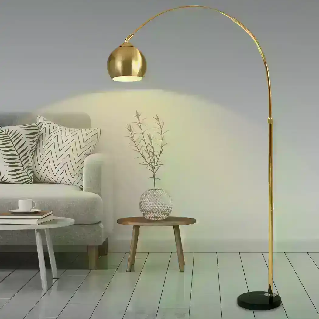 Emitto Modern LED Floor Lamp Stand Reading Light Adjustable Indoor Marble Base