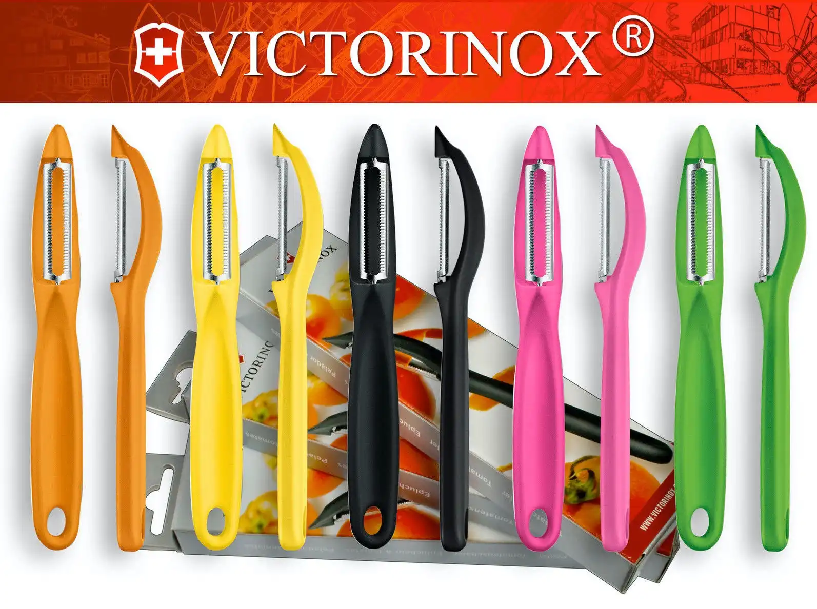 Victorinox Universal Peeler Swiss   5 Colours To Choose From