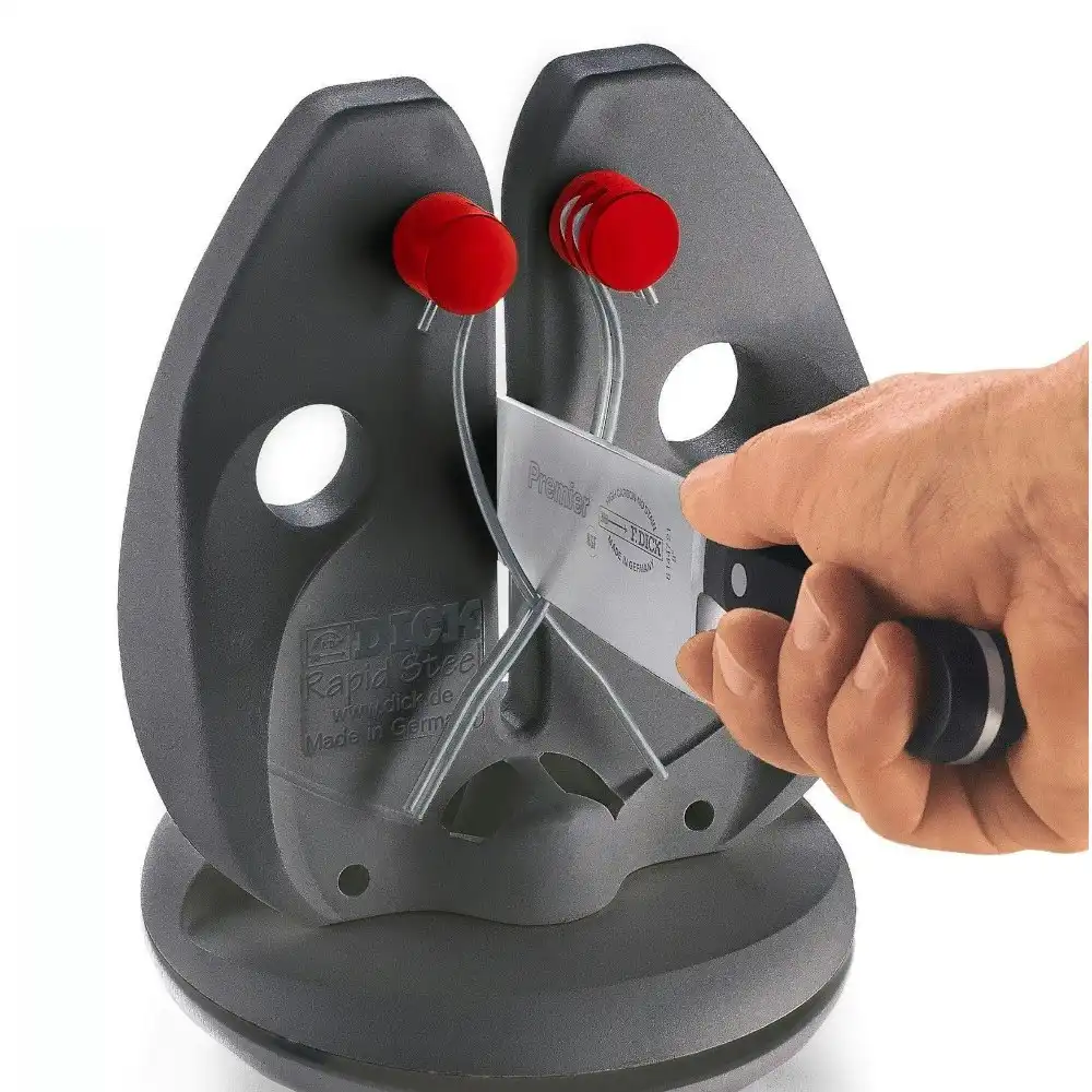 F DICK Rapid Action Steel With Stand Professional Knife Sharpener
