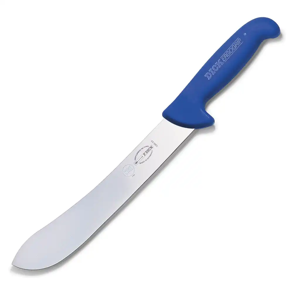 F DICK Ergogrip 26cm Bullnose Butchers Knife 8238521 | Blue