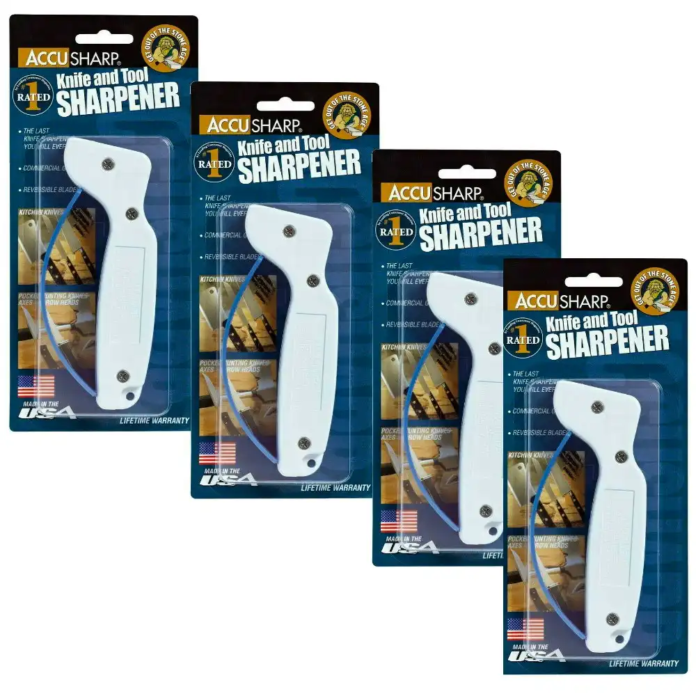 4 Pack Accusharp 47ks Pull Thru Knife & Tool Sharpener Kitchen Sports Knives Tools