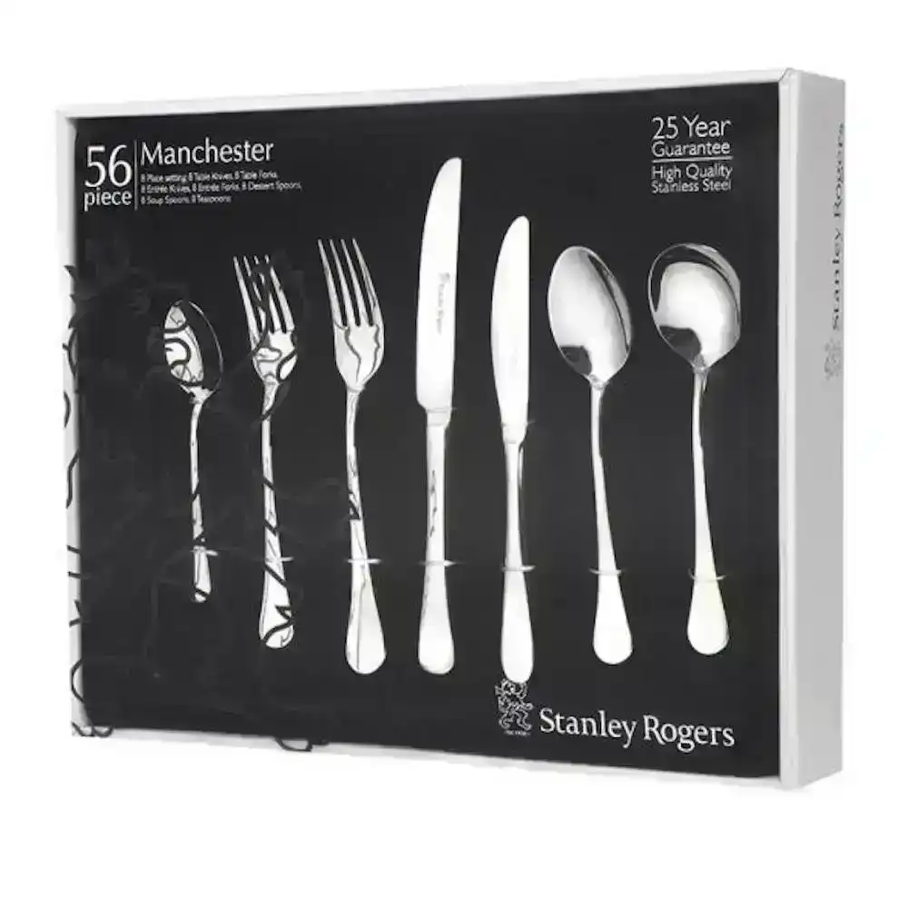 Stanley Rogers 56 Piece Stainless Steel Manchester 56pc Cutlery Set