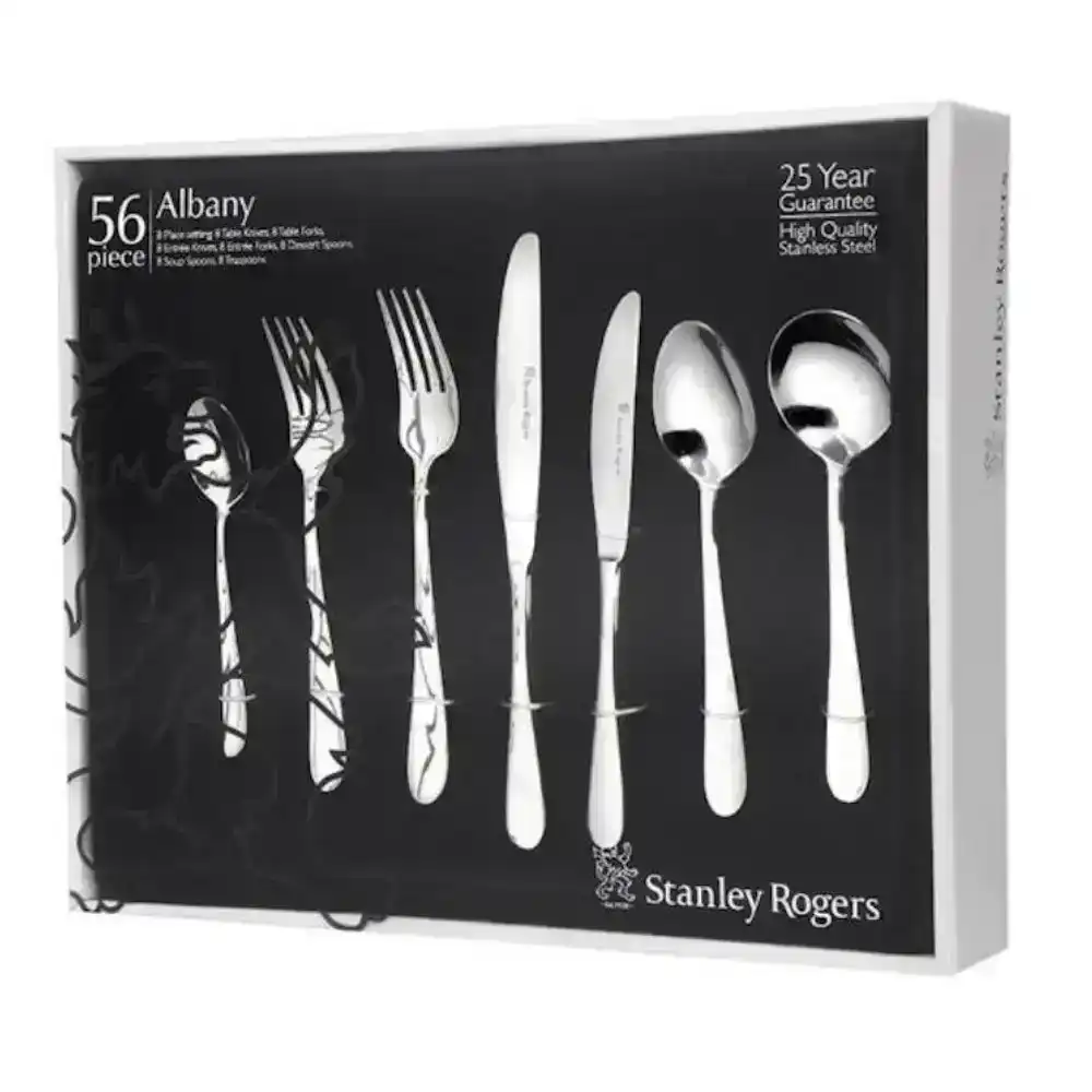 Stanley Rogers 56 Piece Stainless Steel Albany 56pc Cutlery Set