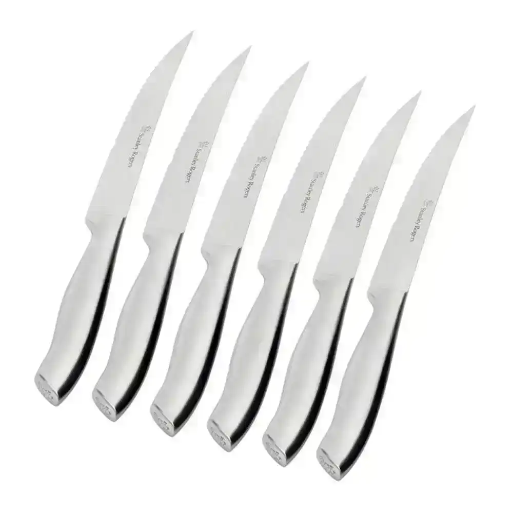 Stanley Rogers Imperial 6pc Steak Knife Set Stainless Steel Knives 6 Piece