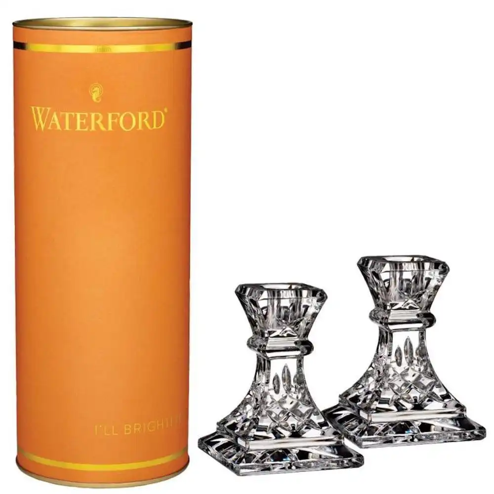 Waterford Crystal Giftology Lismore Candlestick Pair 10cm