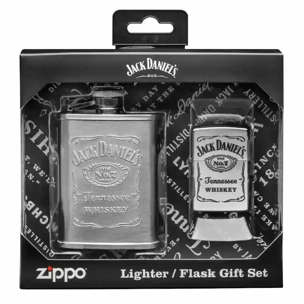 Zippo Jack Daniels Lighter and Flask Gift Set