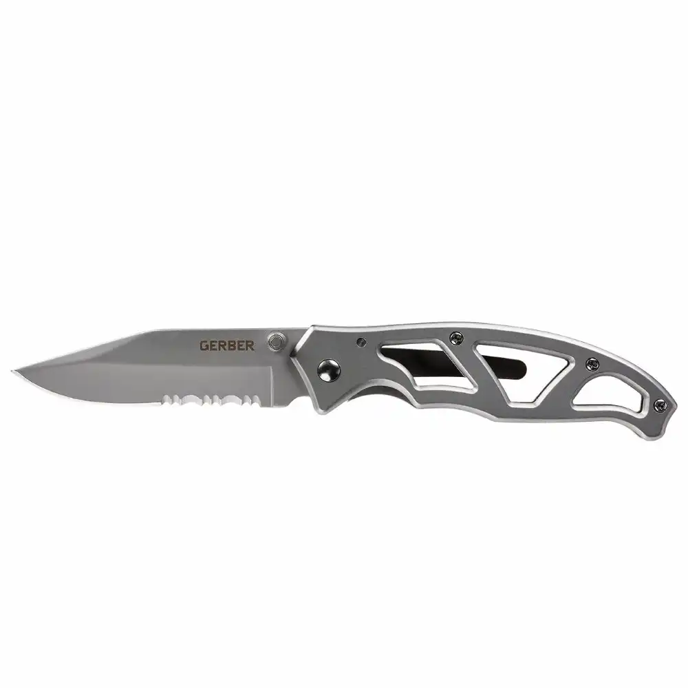 Gerber Paraframe I Clip Stainless Serrated Blade Knife 2248443