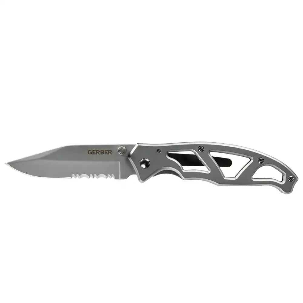 Gerber Paraframe I Clip Stainless Serrated Blade Knife 2248443