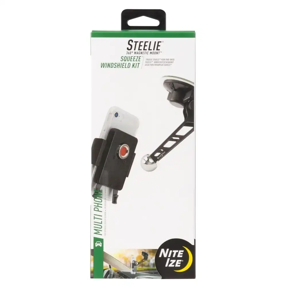 Nite Ize Steelie Squeeze Windshield Kit Magnetic Phone Mount XNSTSWK01R8